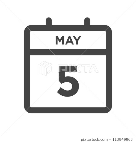 May 5 Calendar Day or Calender Date for Deadlines or Appointment 113949963