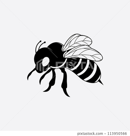 bee logo vector illustration design icon logo 113950566
