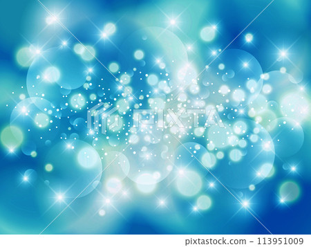 Sparkling ball bokeh background Blue 113951009