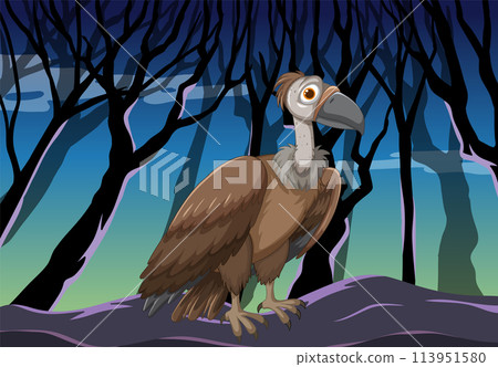 Majestic Vulture in Twilight Forest Majestic Vulture in Twilight Forest 113951580