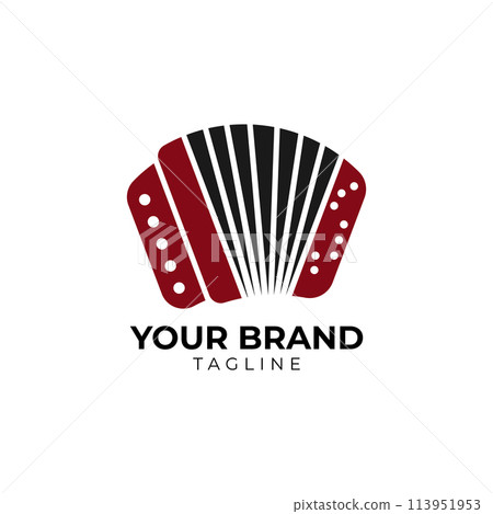 Akordeon Musical Instrument logo simple 113951953
