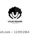 Modern and simple Pangolin head logo template 113951964