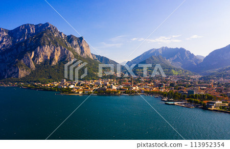 Italian city of Lecco on shore of Lake Como Italian city of Lecco on shore of Lake Como 113952354