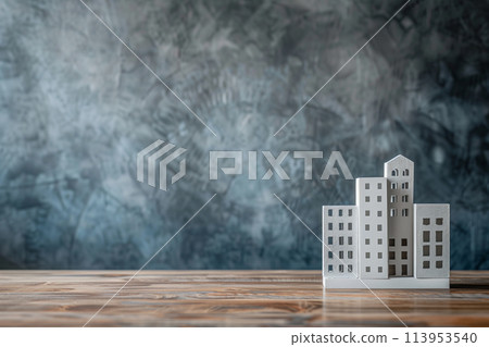 Mockup of an apartment building (AI-generated image) 113953540