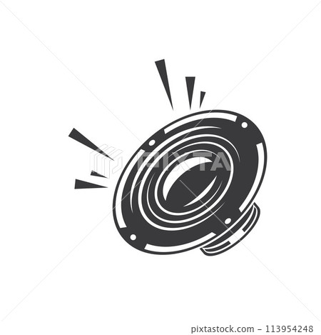 black audio music speaker icon vector element concept design black audio music speaker icon vector element concept design 113954248