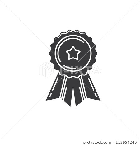 black star badge medal icon vector element design template black star badge medal icon vector element design template 113954249