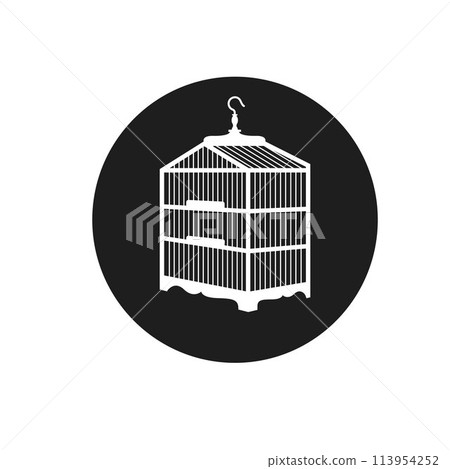 black wooden bird cage icon vector element design template black wooden bird cage icon vector element design template 113954252