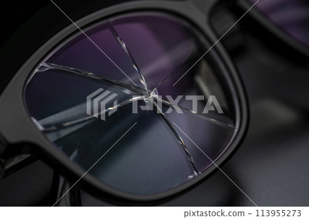 Broken glasses lenses Broken glasses lenses 113955273