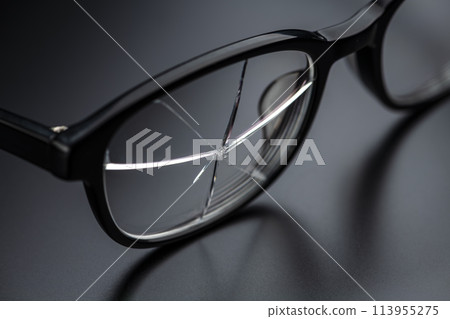 Broken glasses lenses Broken glasses lenses 113955275