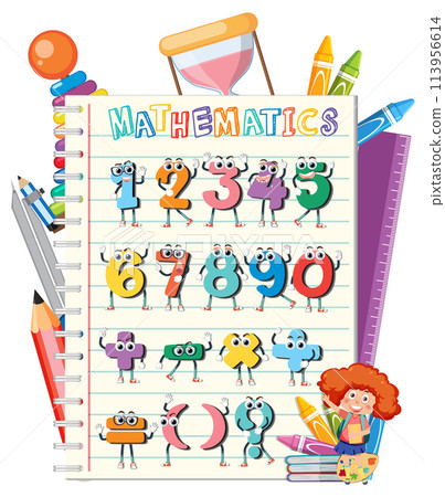 Colorful Mathematics Class Illustration 113956614