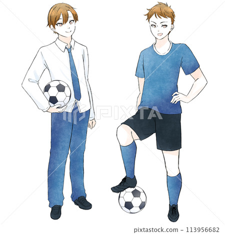 High school student soccer standing pose collection 06 High school student soccer standing pose collection 06 113956682