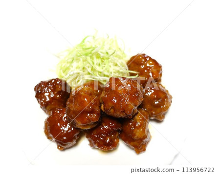 Delicious meatballs made with minced pork 113956722