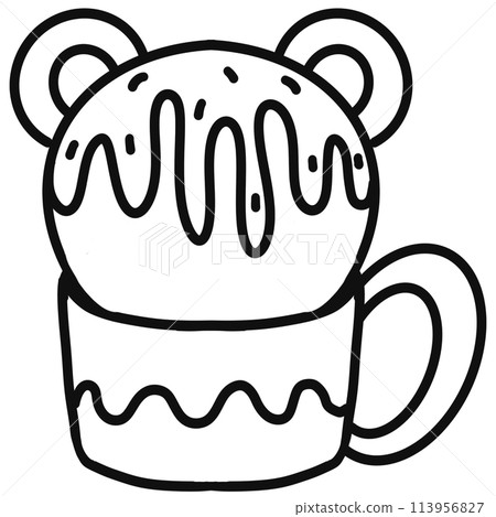 Ice cream outline illustration set and hand drawn cartoon. Ice cream outline illustration set and hand drawn cartoon. 113956827