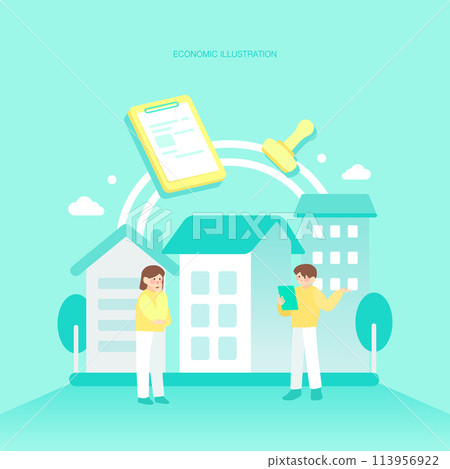 Supporting Economic Grant Illustration Supporting Economic Grant Illustration 113956922