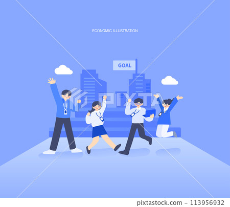 Supporting Economic Grant Illustration Supporting Economic Grant Illustration 113956932