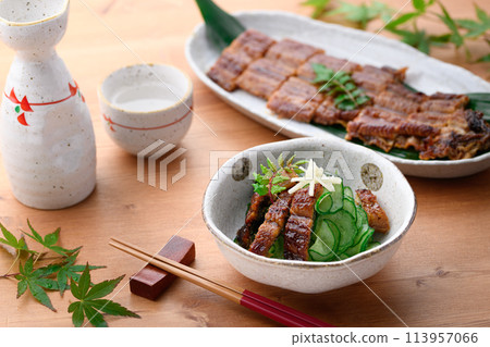 Uzaku (cucumber and eel vinegared food) 113957066