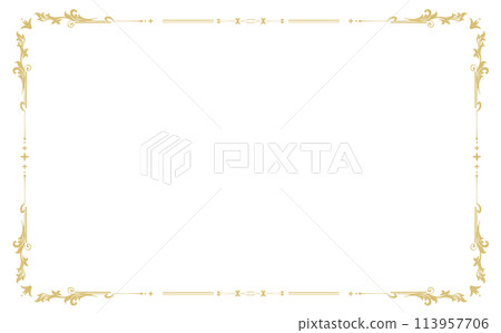 金色皇家精美裝飾框背景素材 113957706