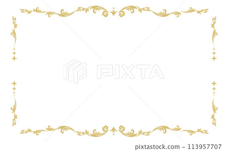 金色皇家精美裝飾框背景素材 金色皇家精美裝飾框背景素材 113957707