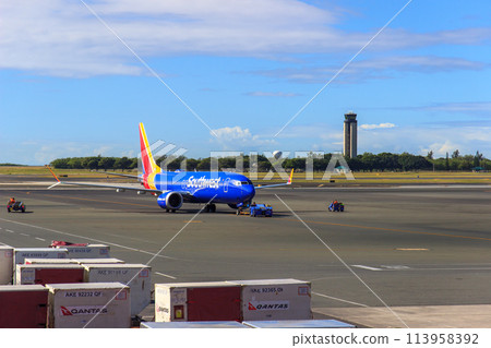 Airport scenery in Hawaii 113958392