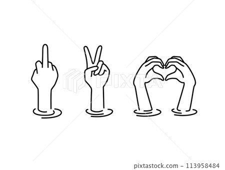 Hand signals from underwater Hand signals from underwater 113958484