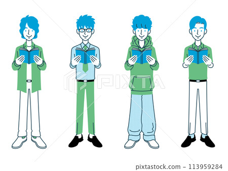 男人讀書的插圖集 113959284