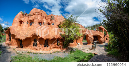 Casa Terracota, House made of clay Villa de Leyva, Boyaca department Colombia. 113960054