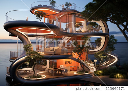 House of the Future. Alternative creative planning design architecture innovative modern modernized buildings. the skill and science of constructing, designing buildings and structures. House of the Future. Alternative creative planning design architecture innovative modern modernized buildings. the skill and science of constructing, designing buildings and structures. 113960171