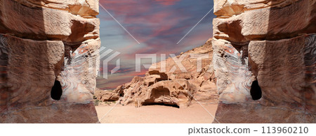 Mountains of Petra, Jordan, Middle East. Petra has been a UNESCO World Heritage Site since 1985 Mountains of Petra, Jordan, Middle East. Petra has been a UNESCO World Heritage Site since 1985 113960210