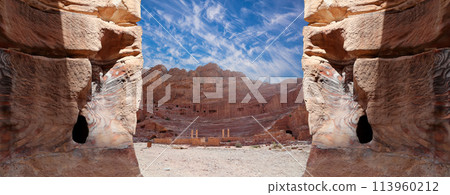 Mountains of Petra, Jordan, Middle East. Petra has been a UNESCO World Heritage Site since 1985 Mountains of Petra, Jordan, Middle East. Petra has been a UNESCO World Heritage Site since 1985 113960212
