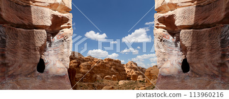Mountains of Petra, Jordan, Middle East. Petra has been a UNESCO World Heritage Site since 1985 Mountains of Petra, Jordan, Middle East. Petra has been a UNESCO World Heritage Site since 1985 113960216