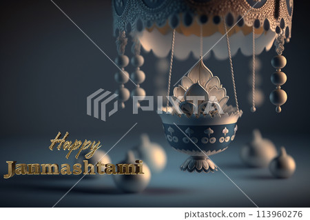 Krishna janmashtami, yearly Hindu festival that celebrates the birth of Krishna, the eighth incarnation of Vishnu, supreme God, of the Vaishnava tradition of Hinduism, Religious cultural. Krishna janmashtami, yearly Hindu festival that celebrates the birth of Krishna, the eighth incarnation of Vishnu, supreme God, of the Vaishnava tradition of Hinduism, Religious cultural. 113960276