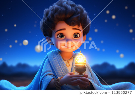 Krishna janmashtami, yearly Hindu festival that celebrates the birth of Krishna, the eighth incarnation of Vishnu, supreme God, of the Vaishnava tradition of Hinduism, Religious cultural. 113960277