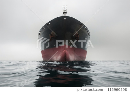 Bulbous bow of large cargo line 113960398