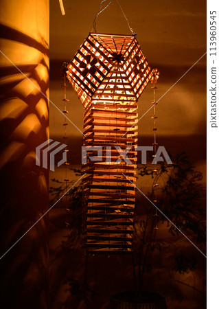 Traditional Atapattam Vesak lantern, Sri lankan vesak festival celebrations. Traditional Atapattam Vesak lantern, Sri lankan vesak festival celebrations. 113960545