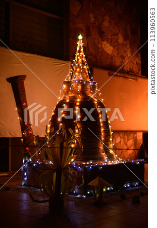Vesak lantern made in style of a stupa, Sri lankan vesak festival celebrations. Vesak lantern made in style of a stupa, Sri lankan vesak festival celebrations. 113960563