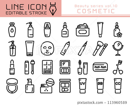 Line Icon Beauty系列第10期化妝品 113960589