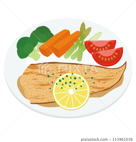 Illustration of sole meunière 113961036