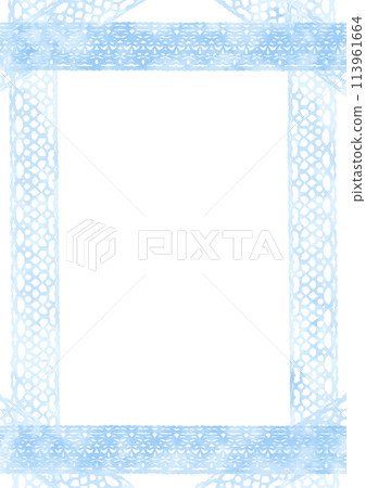Kirigami 藍色蕾絲絲帶框架 113961664