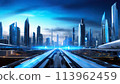 從商業區看到的景觀 近未來城市 113962459