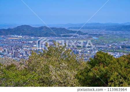 View of Tokushima city (southeast side) from Bizan Park in Bizan-cho, Tokushima City, Tokushima Prefecture View of Tokushima city (southeast side) from Bizan Park in Bizan-cho, Tokushima City, Tokushima Prefecture 113963964