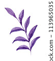 Pink leaf watercolor on white background 113965035