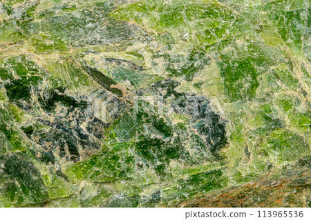 Macro Diopside mineral stone on a white background 113965536