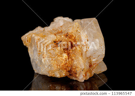 Macro tourmaline mineral stone on black Macro tourmaline mineral stone on black 113965547