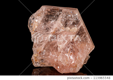 Macro tourmaline mineral stone on black Macro tourmaline mineral stone on black 113965548