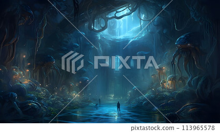 Fantastic ecosystem of the deep sea No.058 AI-generated image Fantastic ecosystem of the deep sea No.058 AI-generated image 113965578