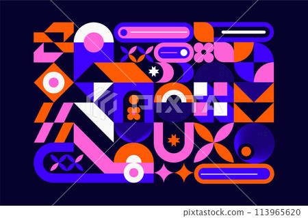Abstract geometric shapes background Abstract geometric shapes background 113965620