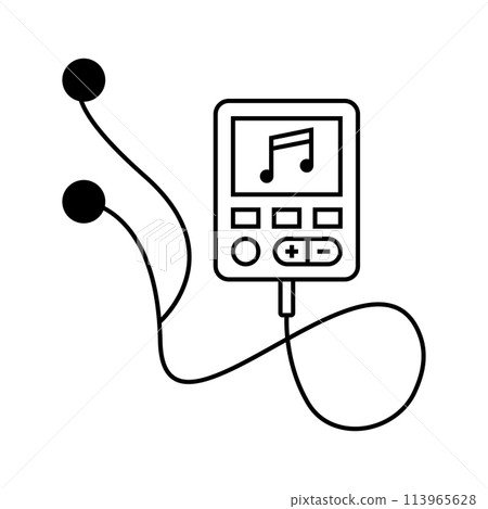 music player doodle icon music player doodle icon 113965628