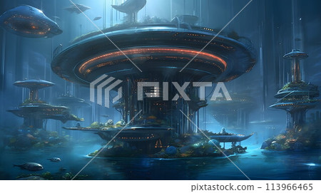 海底城市的奇幻世界No.008 AI生成圖像 113966465