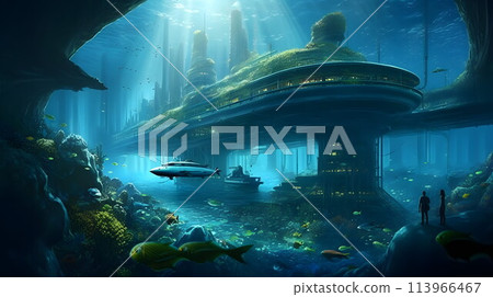海底城市奇幻世界No.007 AI生成圖像 113966467