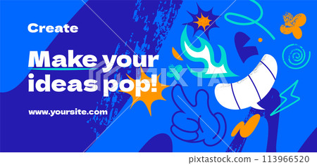 Business stationery ad in flat style Business stationery ad in flat style 113966520